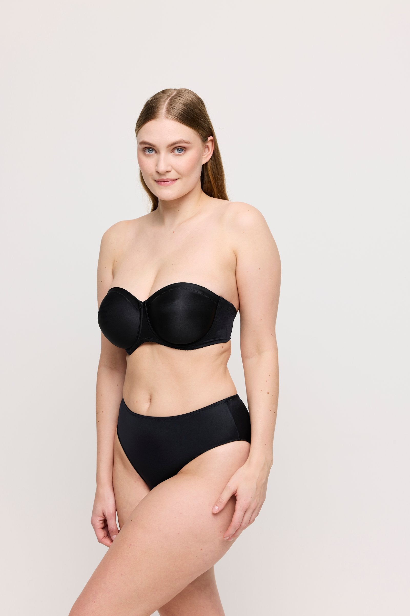 PrimaDonna Satin Full Brief on model in Black