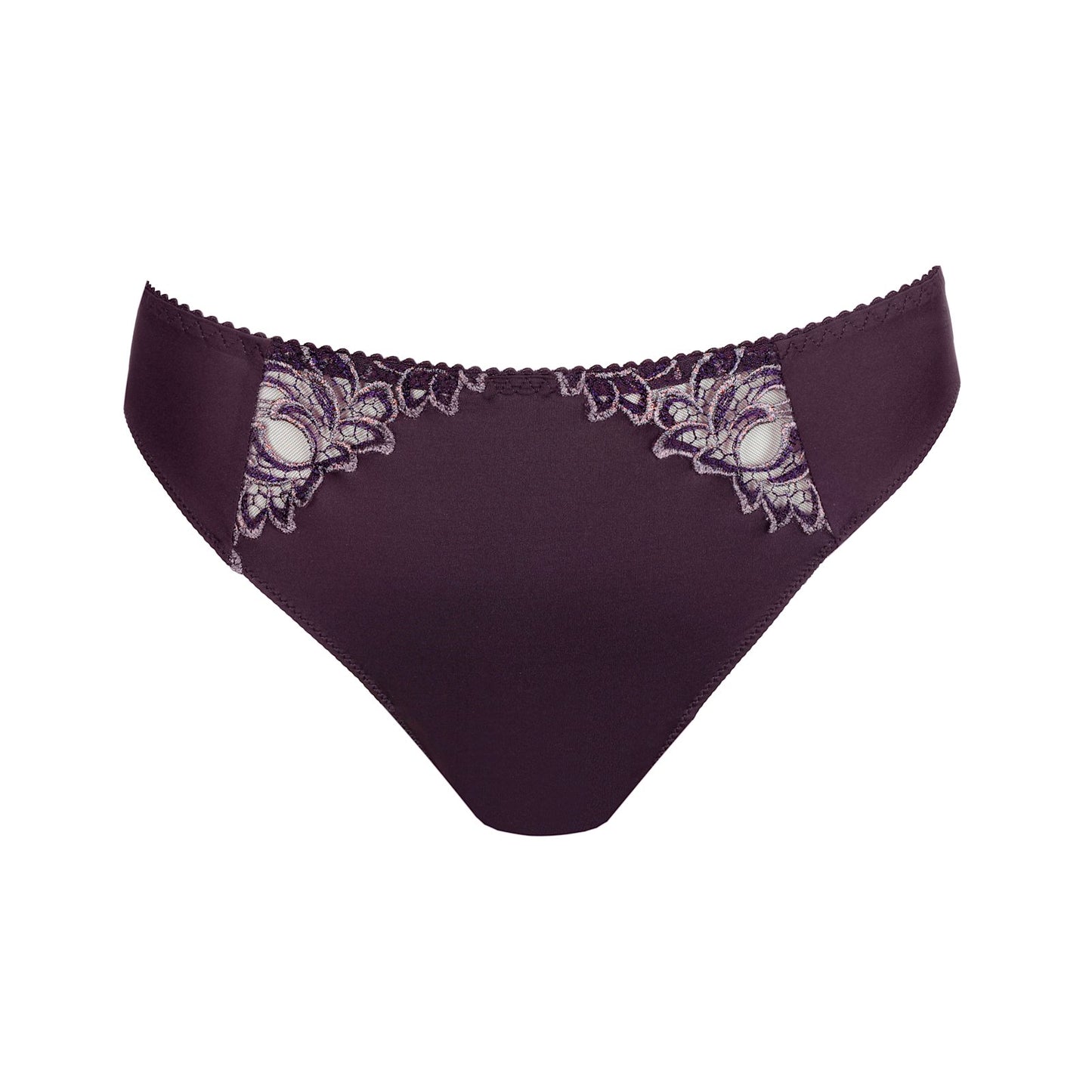 PrimaDonna Deauville Thong flat lay in Amethyst Gem
