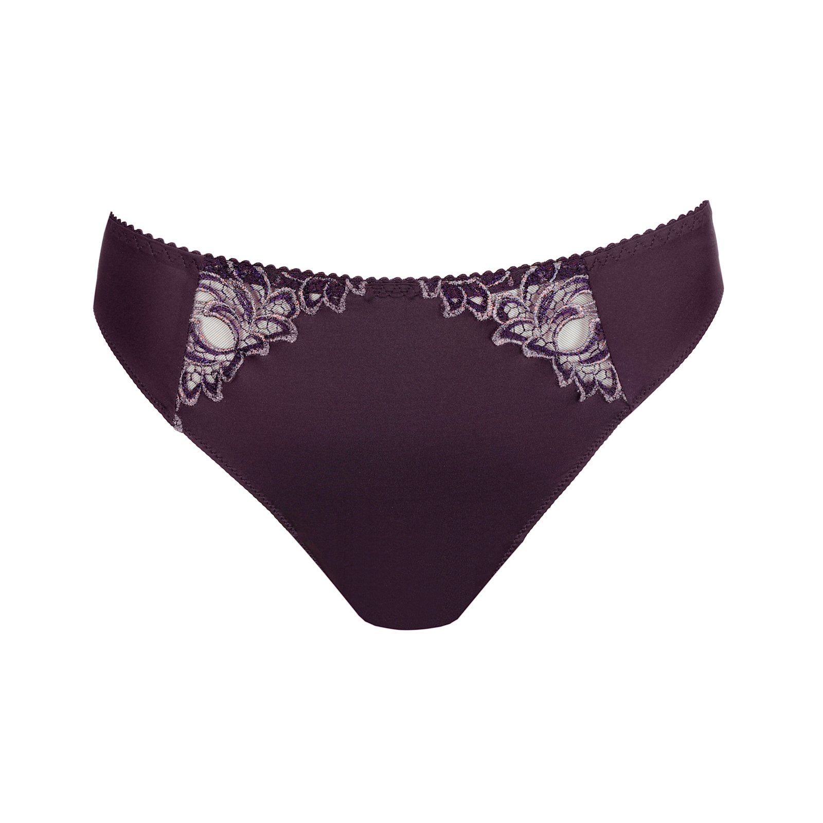 PrimaDonna Deauville Thong flat lay in Amethyst Gem