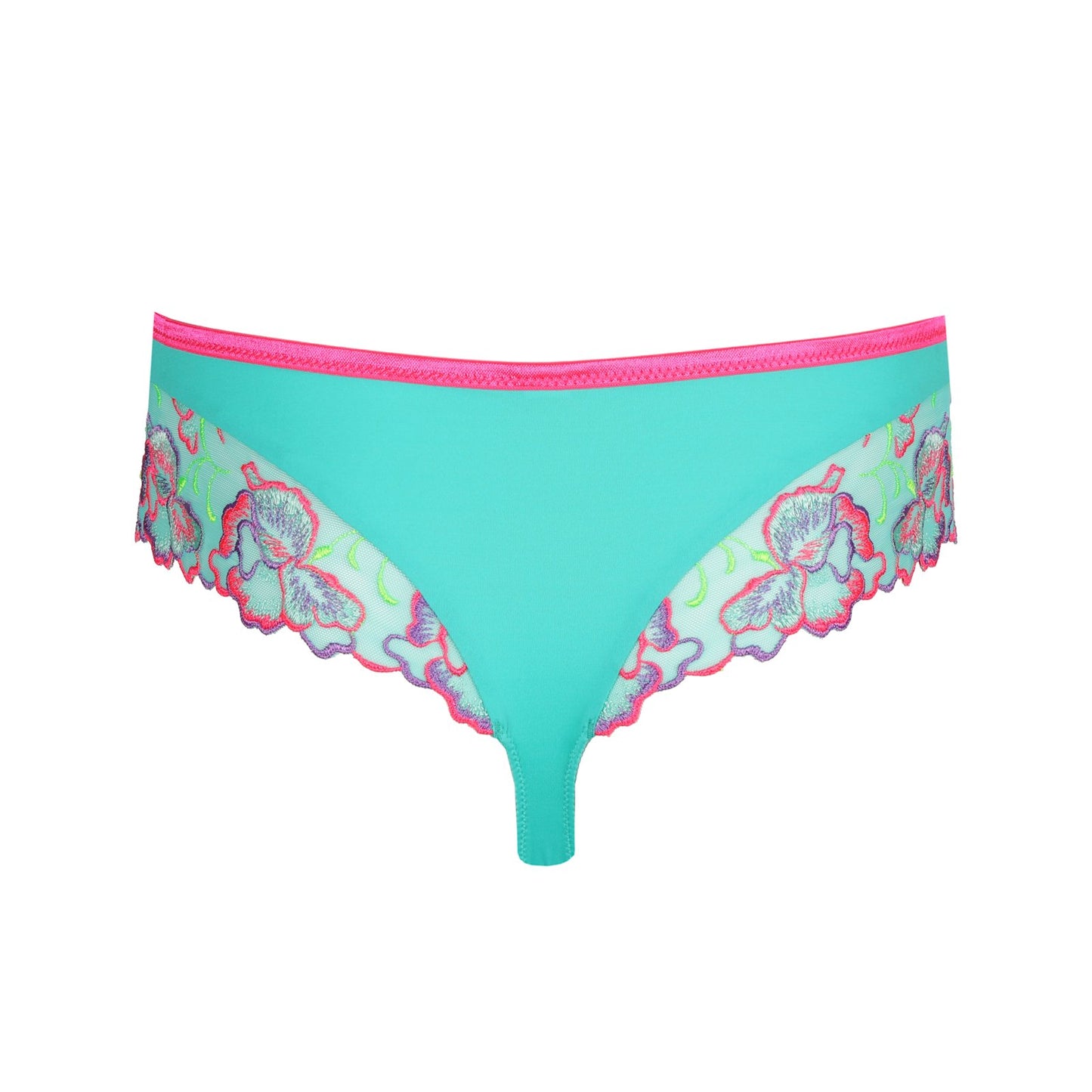 PrimaDonna Devdaha Luxury Thong flat lay in Mermaid