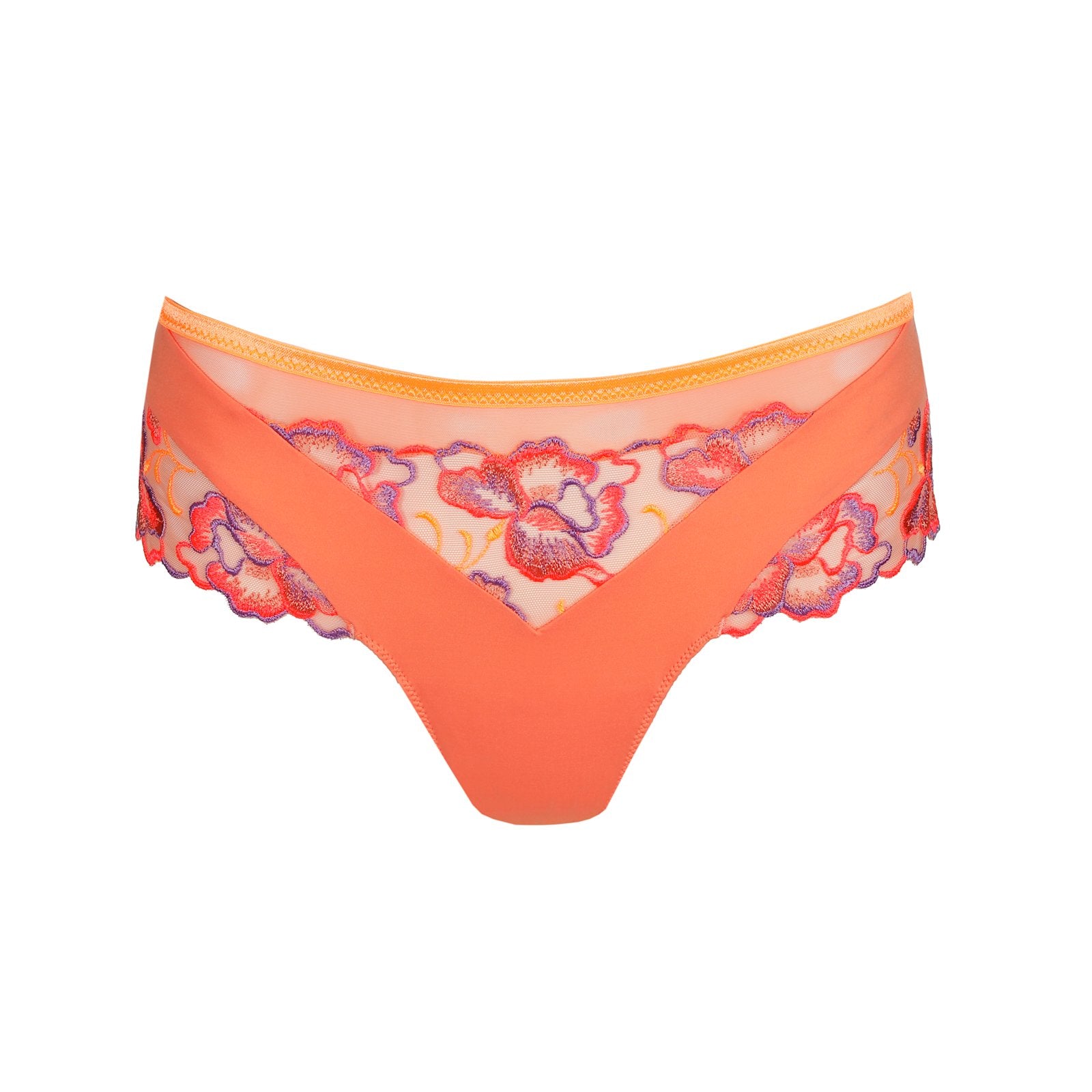 PrimaDonna Devdaha Luxury Thong flat lay in Sunset Blush