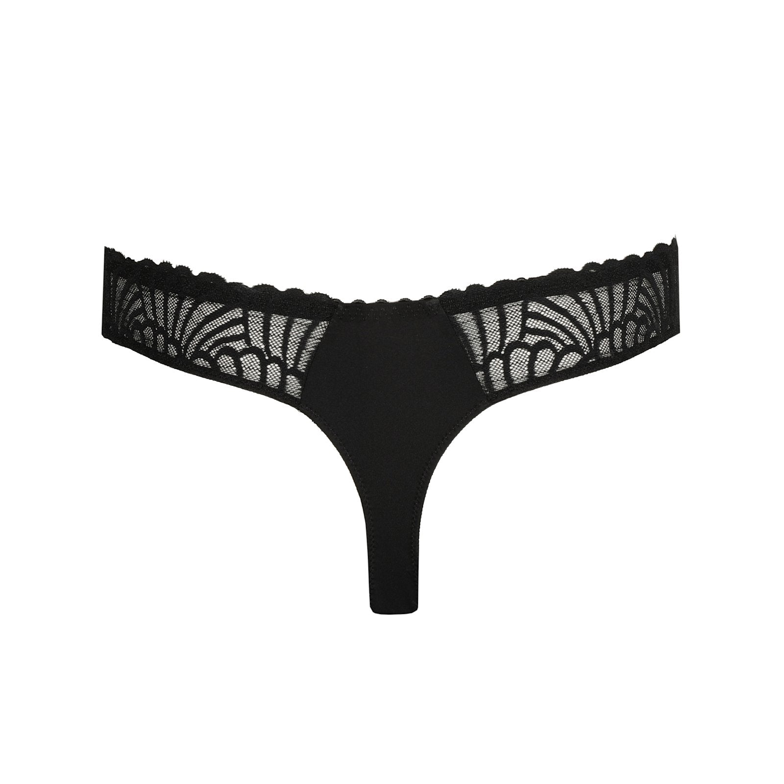 PrimaDonna Gallipoli Thong flat lay in Black