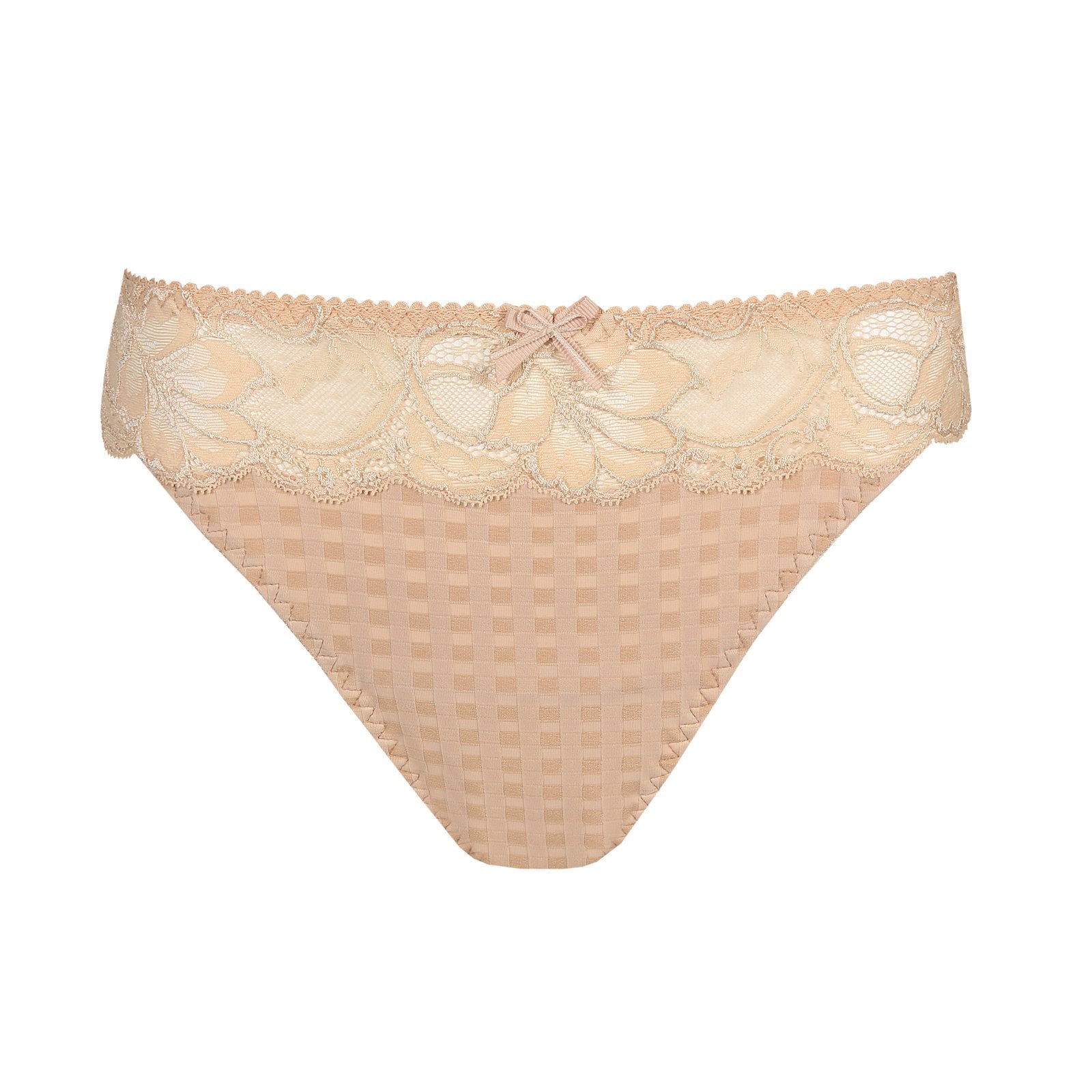 PrimaDonna Madison Thong flat lay in Caffé Latte