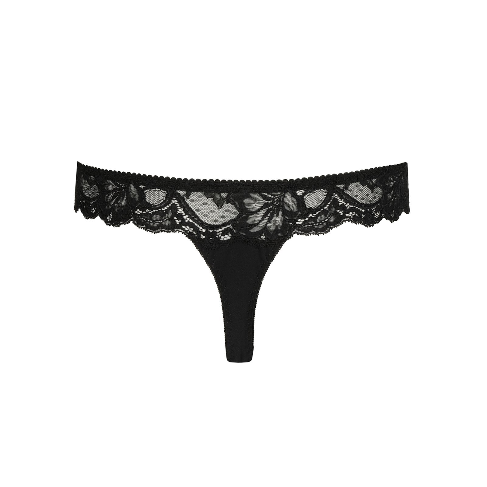 PrimaDonna Madison Thong flat lay in Black Tailor