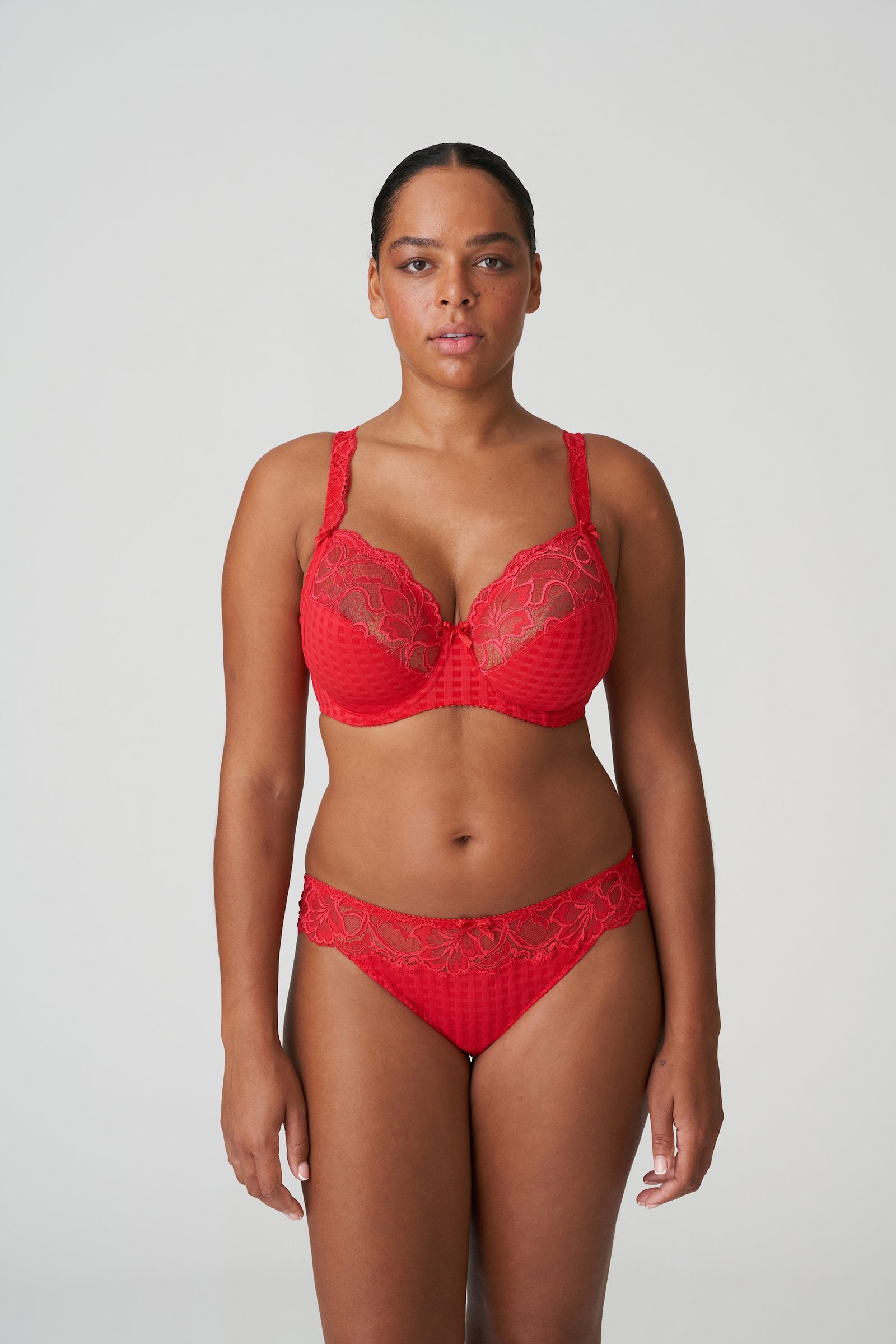 PrimaDonna Madison Thong on model in Scarlet