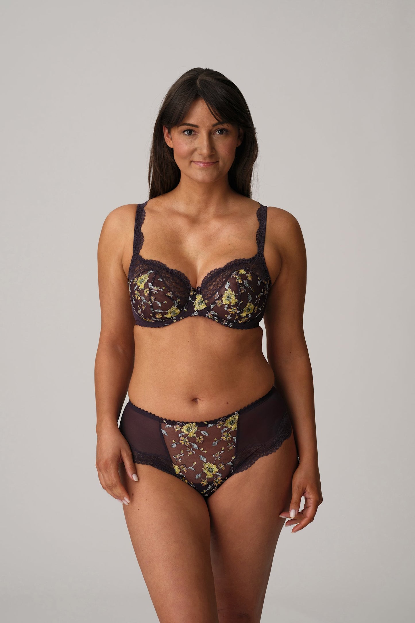 PrimaDonna Malba Luxury Thong on model in Amethyst