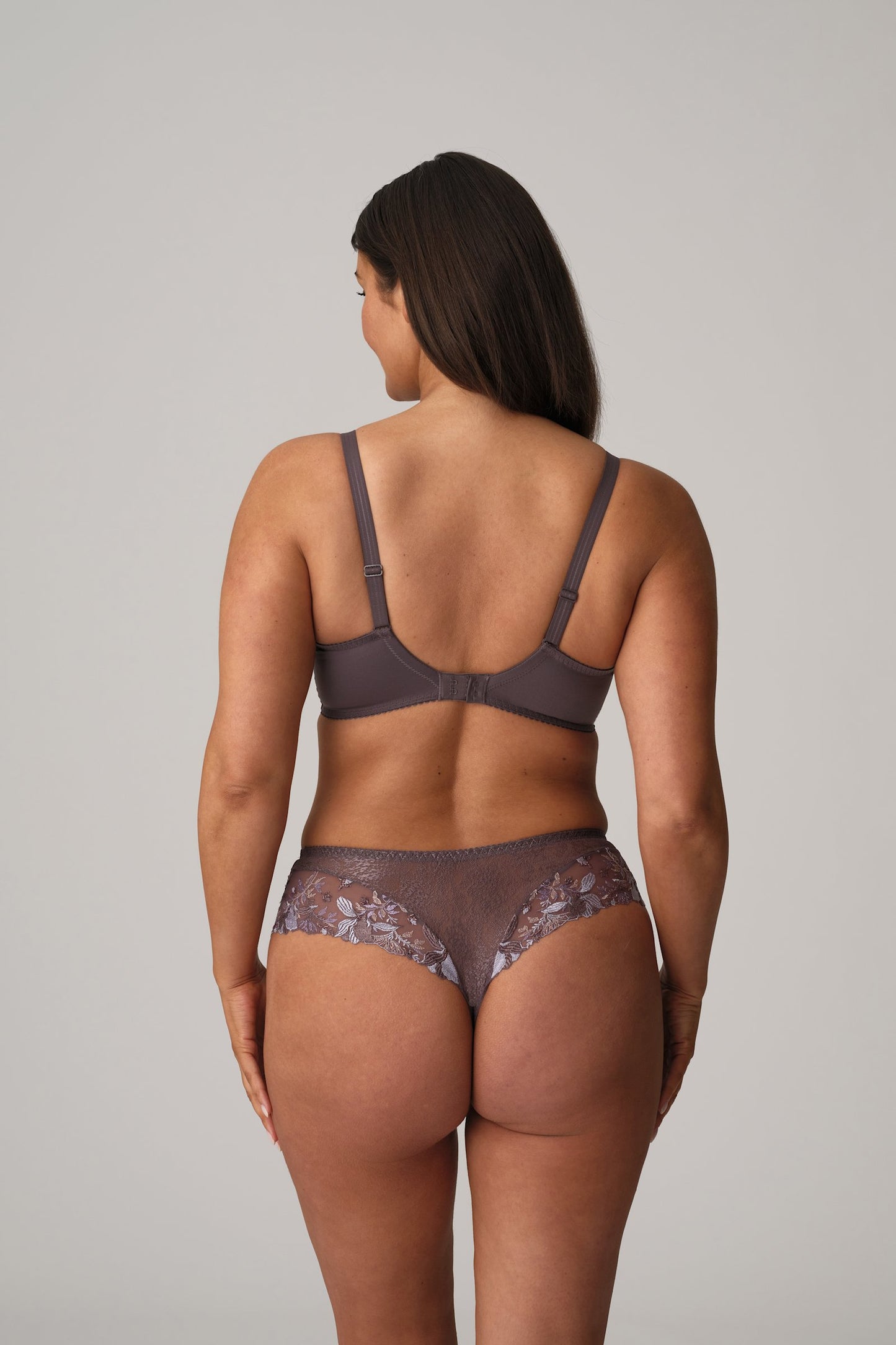 PrimaDonna Mohala Luxury Thong on model in Eye Shadow