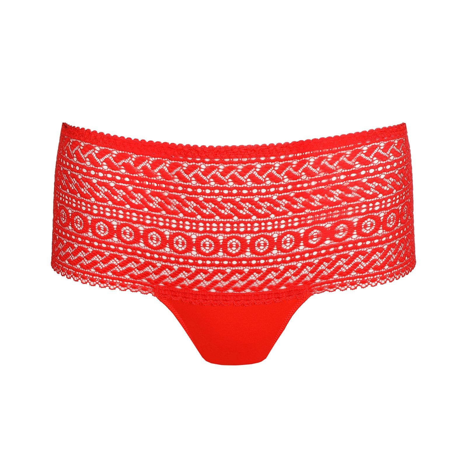 PrimaDonna Montara Luxury Thong flat lay in True Red