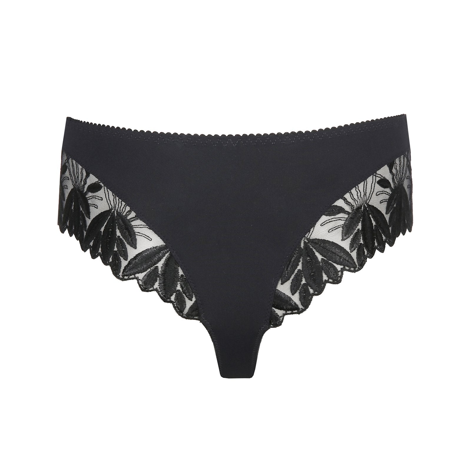 PrimaDonna Orlando Luxury Thong flat lay in Charcoal