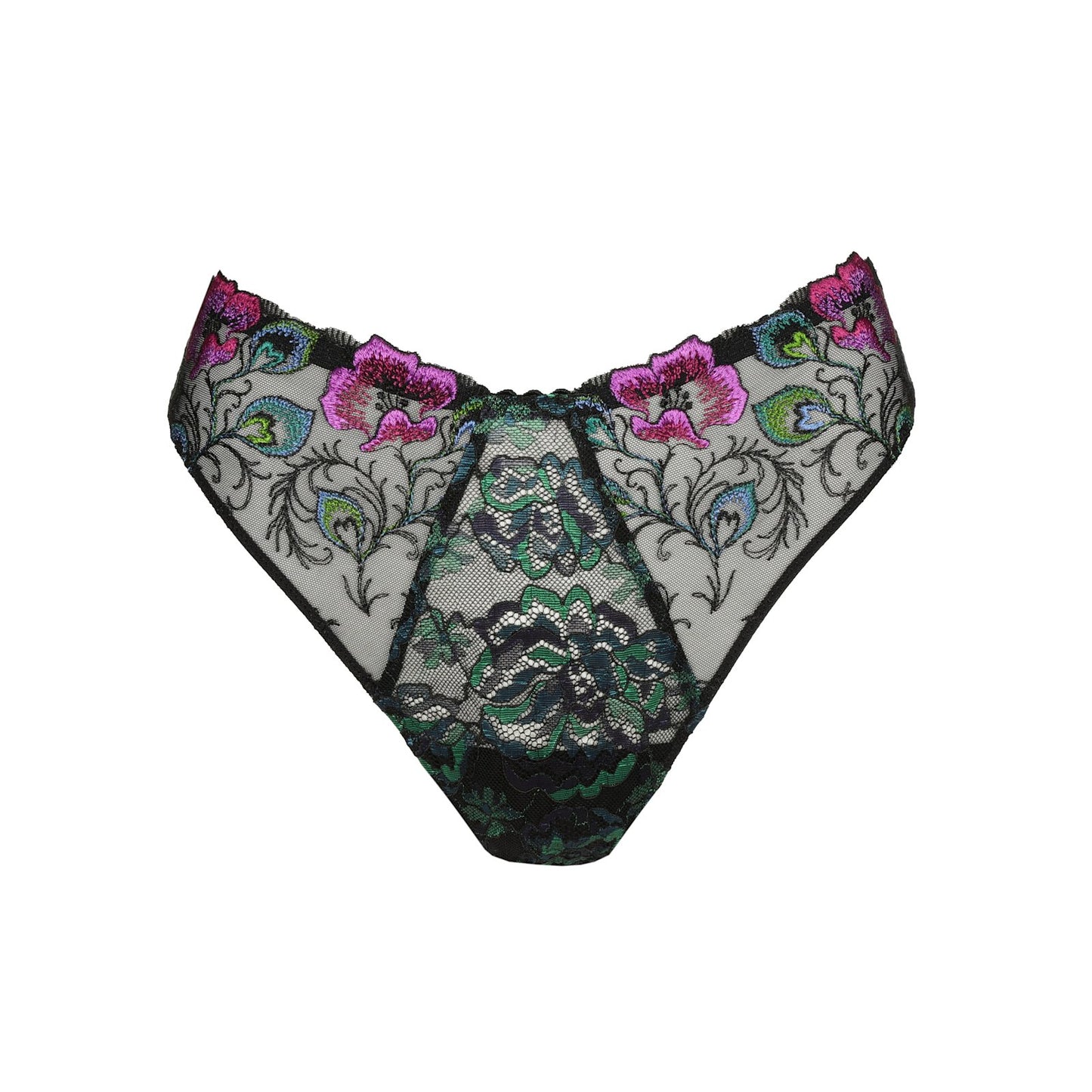 PrimaDonna San Angel Thong flat lay in Peacock Feather