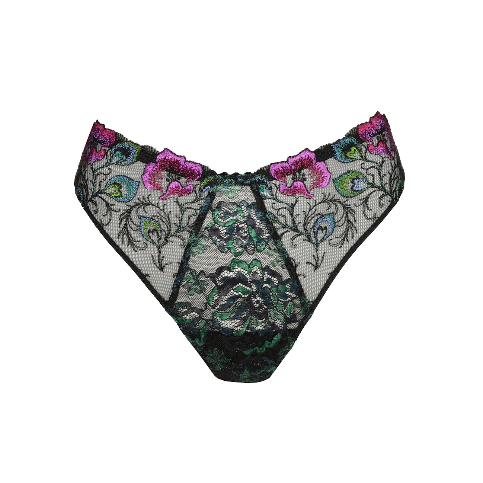 PrimaDonna San Angel Thong flat lay in Peacock Feather