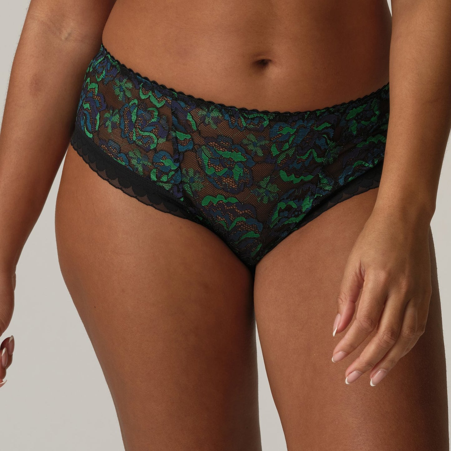 PrimaDonna San Angel Luxury Thong in Peacock Feather