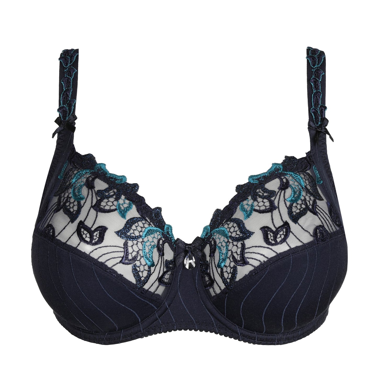 PrimaDonna Deauville Full Cup Bra flat lay in Velvet Blue