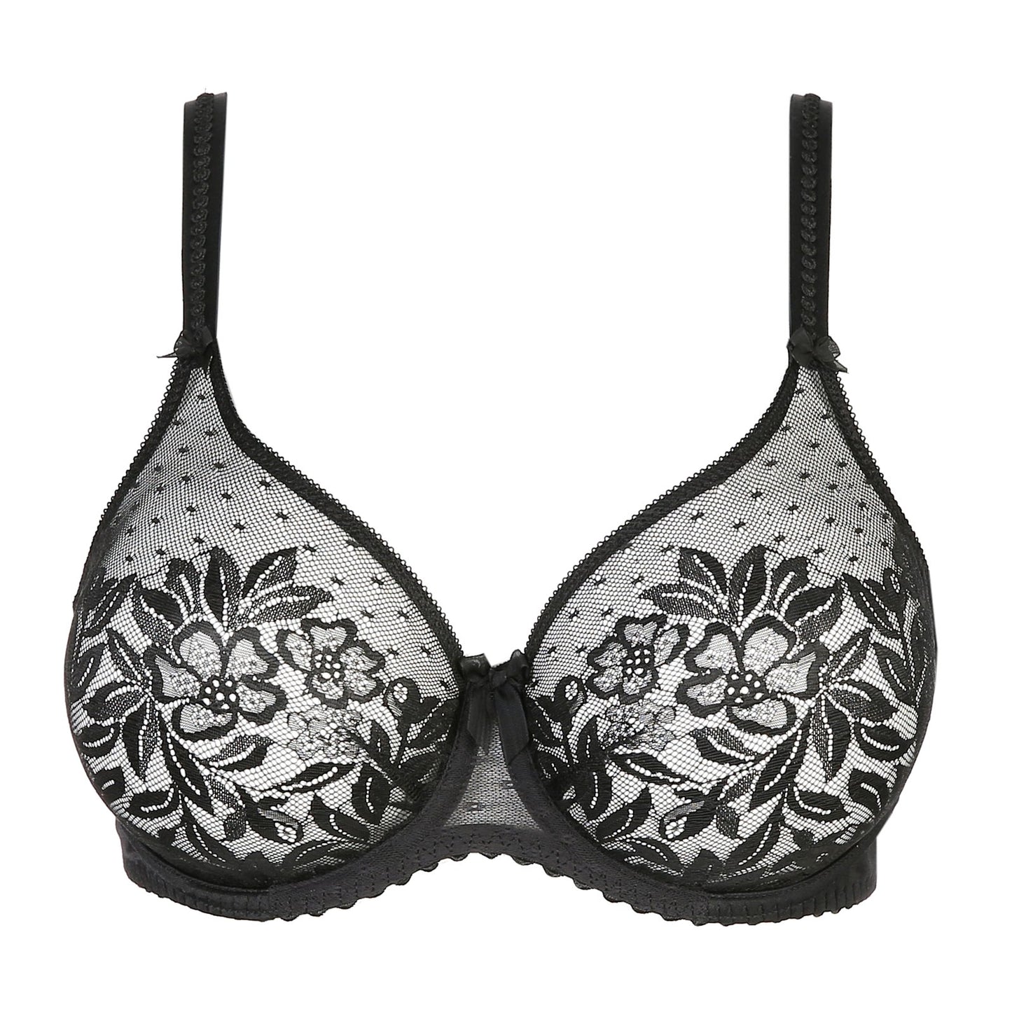 PrimaDonna Divine Seamless Full Cup Bra flat lay in Black