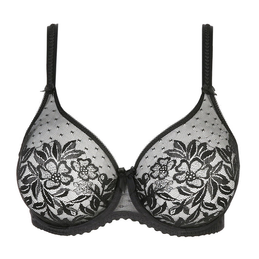 PrimaDonna Divine Seamless Full Cup Bra flat lay in Black