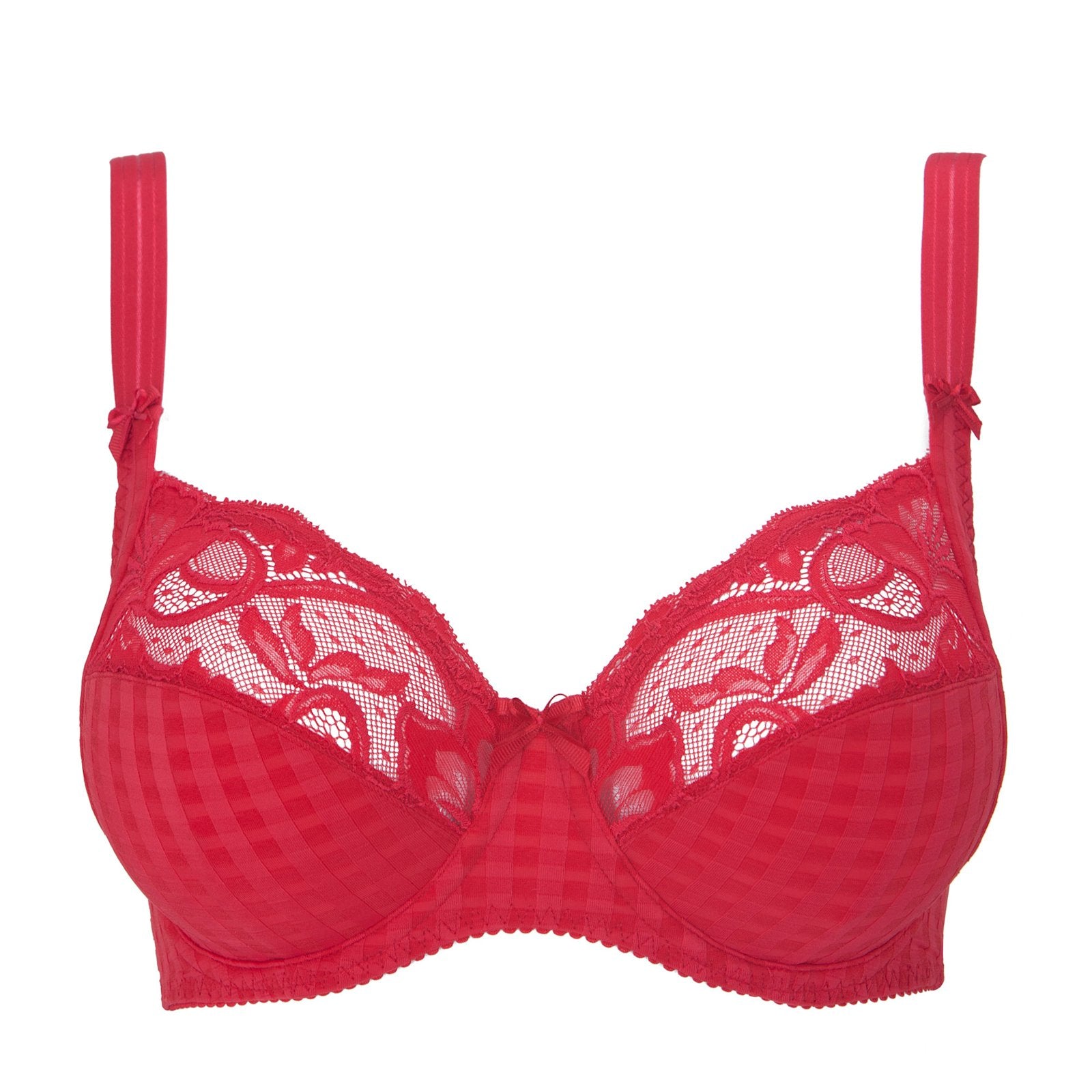 PrimaDonna Madison Full Cup Bra flat lay in Scarlet