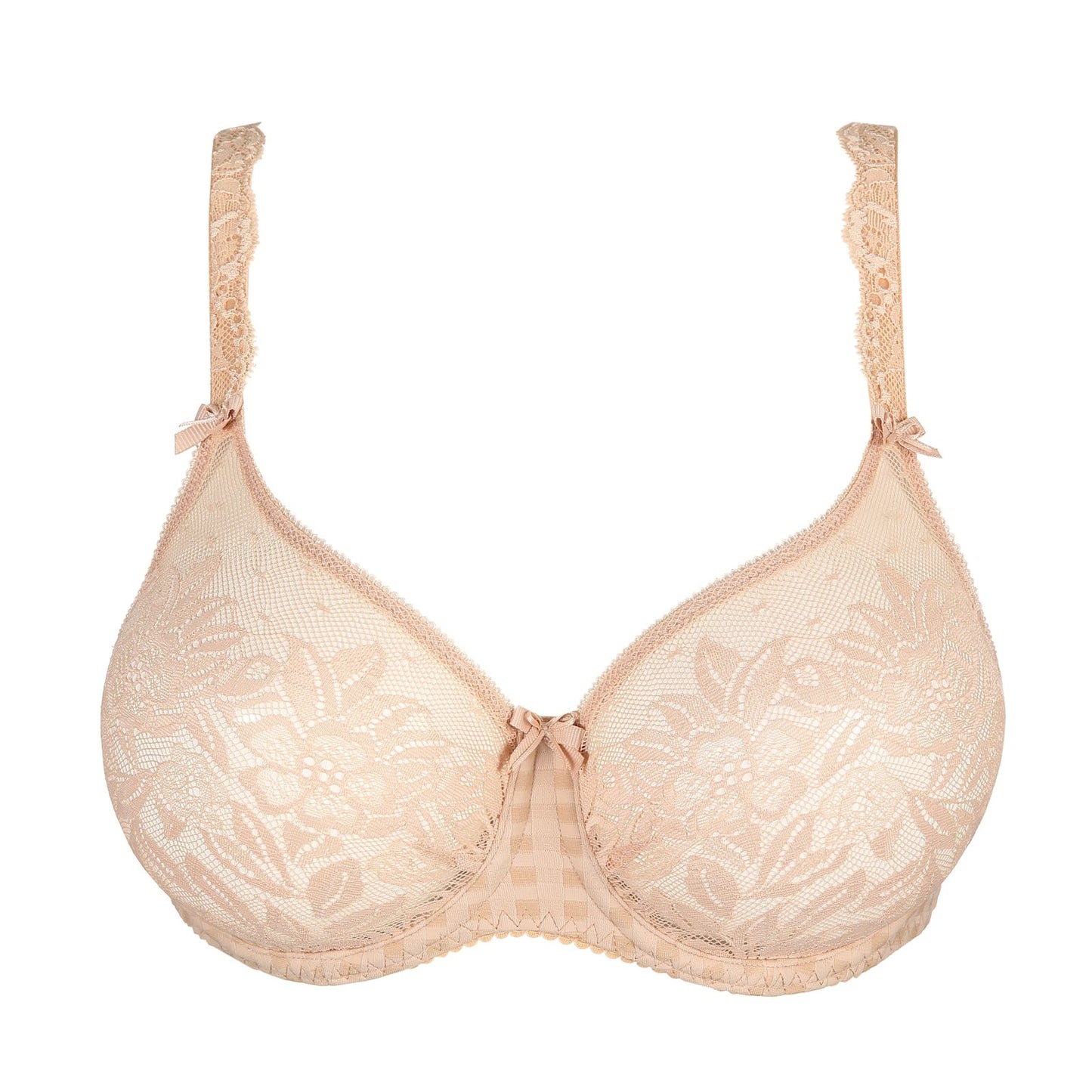 PrimaDonna Madison Padded Full Cup Bra flat lay in Caffé Latte