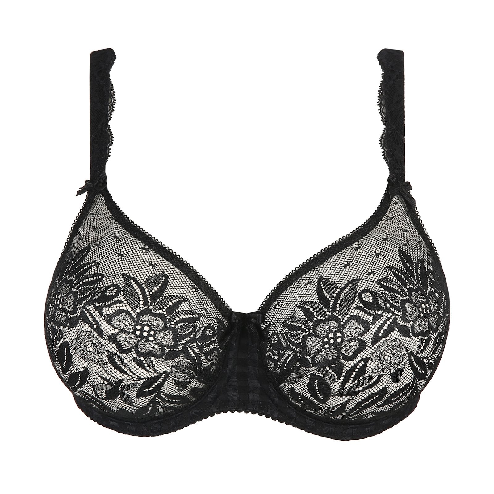 PrimaDonna Madison Padded Full Cup Bra flat lay in Black