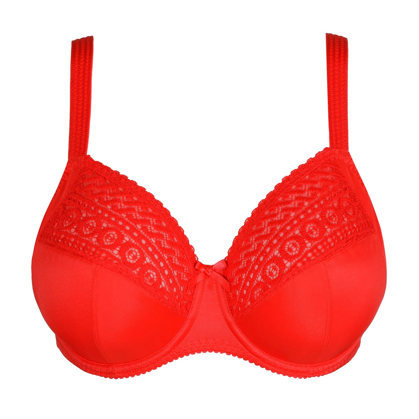 PrimaDonna Montara Full Cup Bra flat lay in True Red