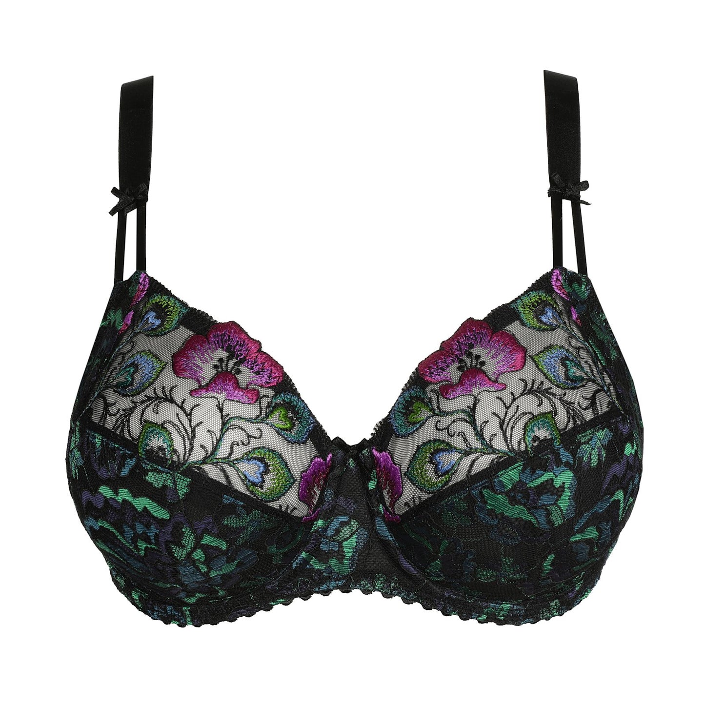 PrimaDonna San Angel Full Cup Bra flat lay in Peacock Feather