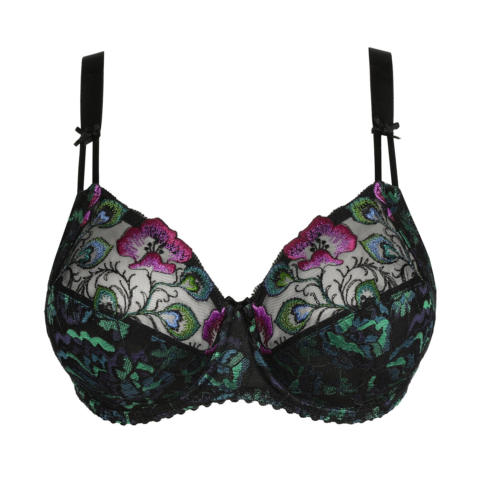 PrimaDonna San Angel Full Cup Bra flat lay in Peacock Feather