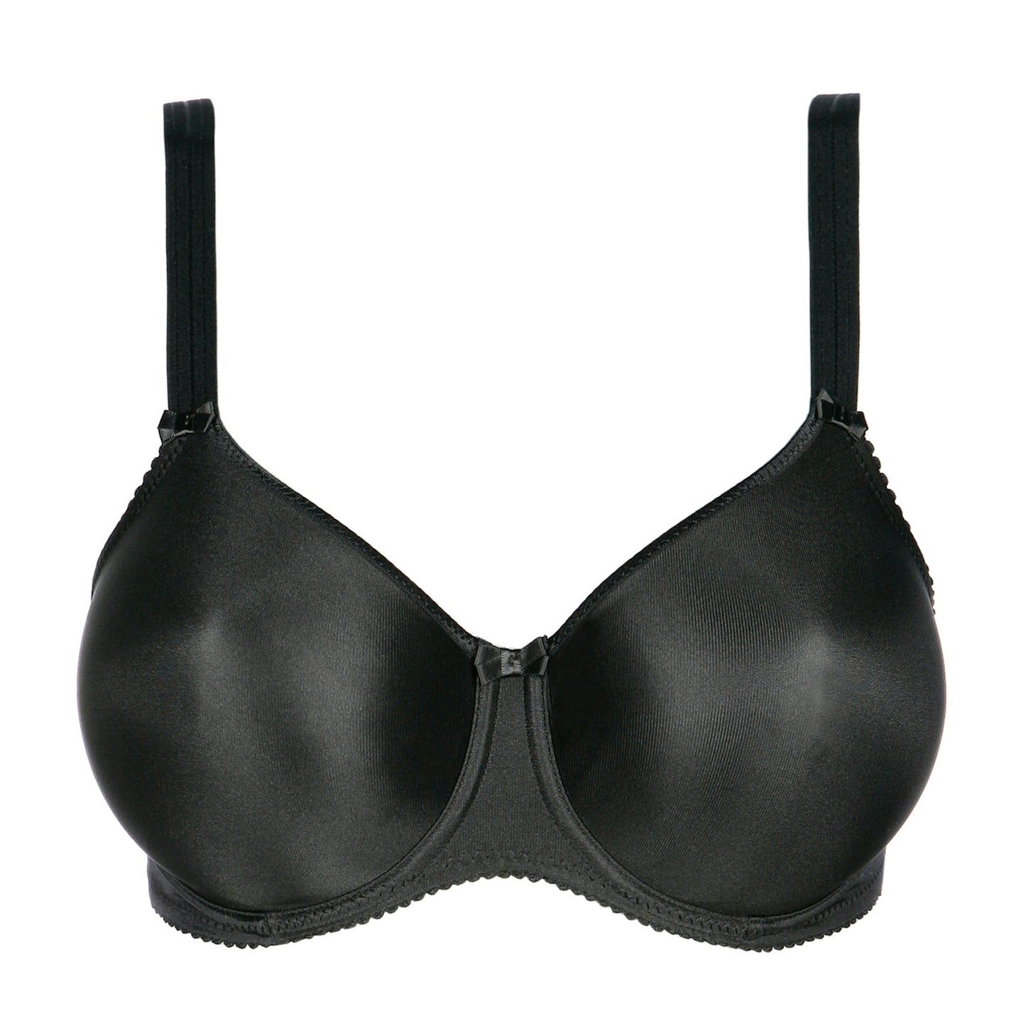 PrimaDonna Satin Padded Full Cup Bra flat lay in Black