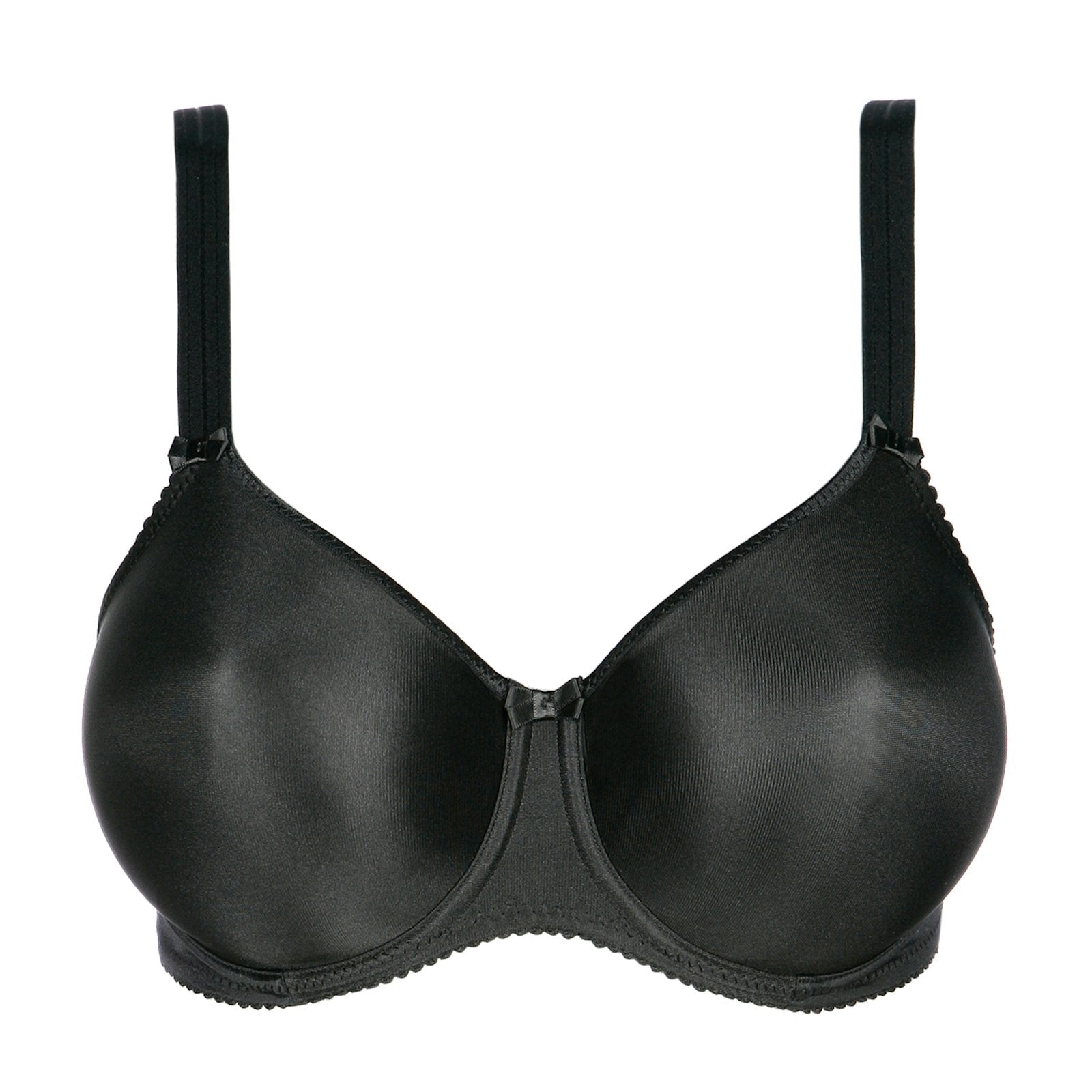 PrimaDonna Satin Padded Full Cup Bra flat lay in Black