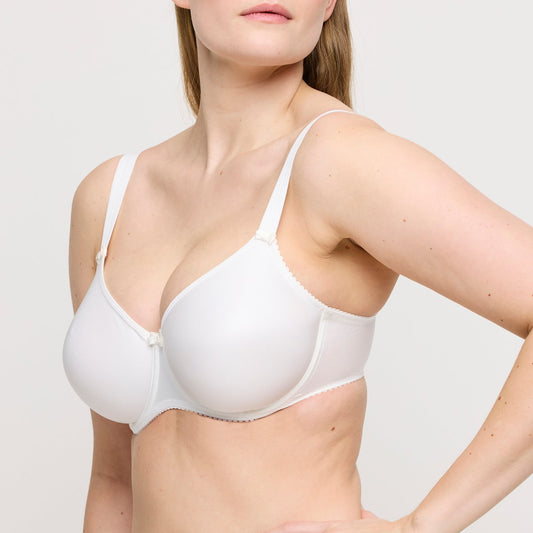 PrimaDonna Satin Padded Full Cup Bra in Natural