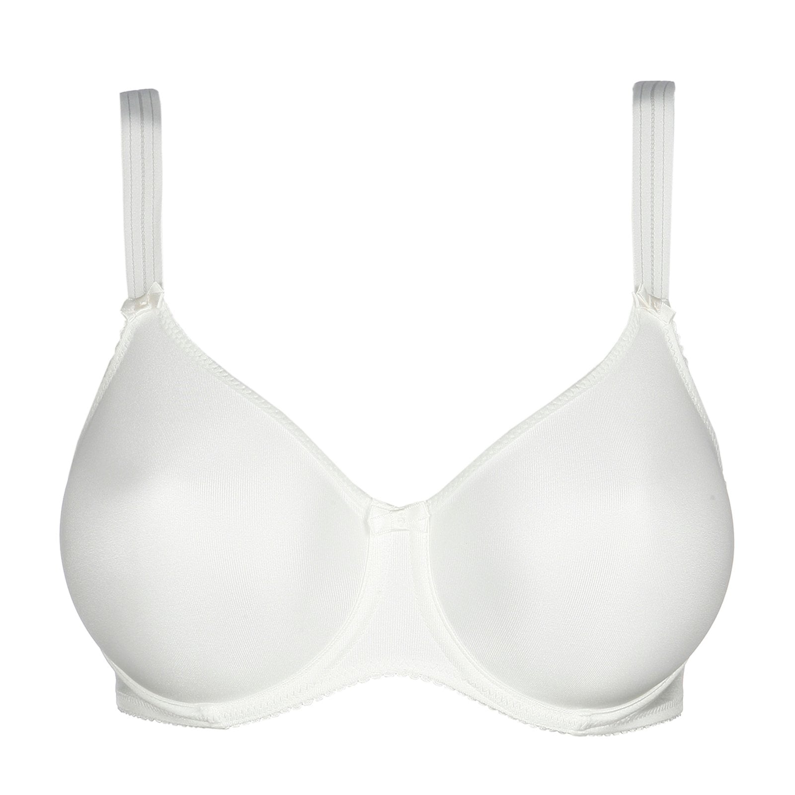 PrimaDonna Satin Padded Full Cup Bra flat lay in Natural