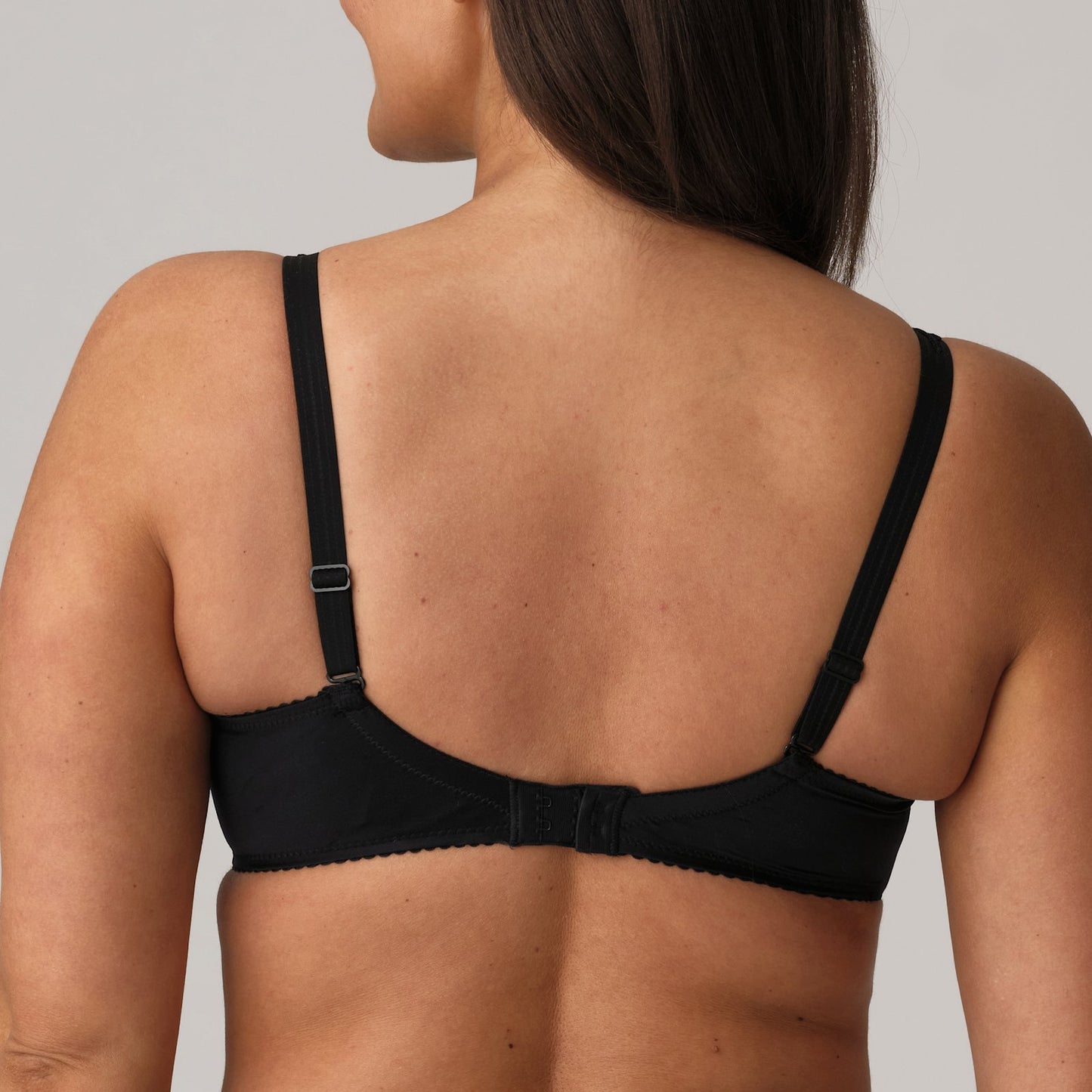 PrimaDonna Satin Padded Full Cup Bra in Black