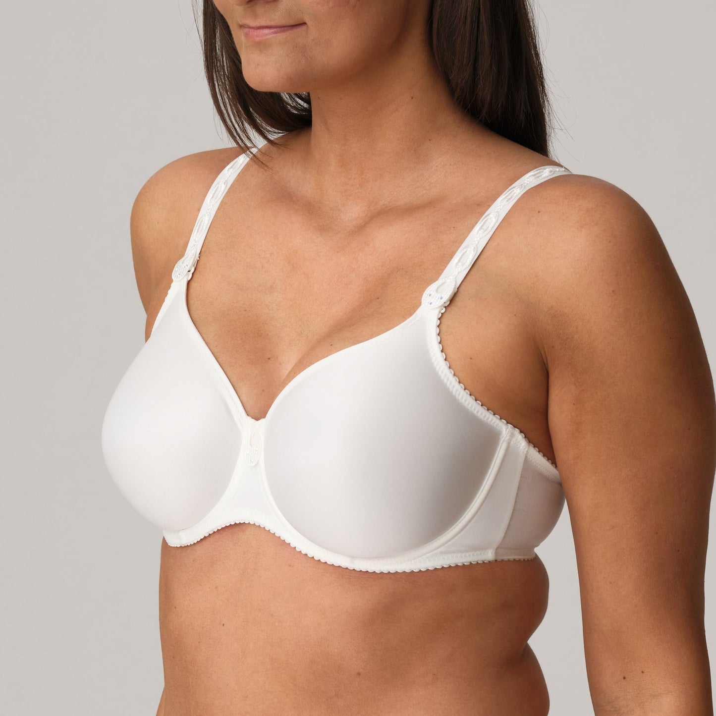 PrimaDonna Satin Padded Full Cup Bra in Natural