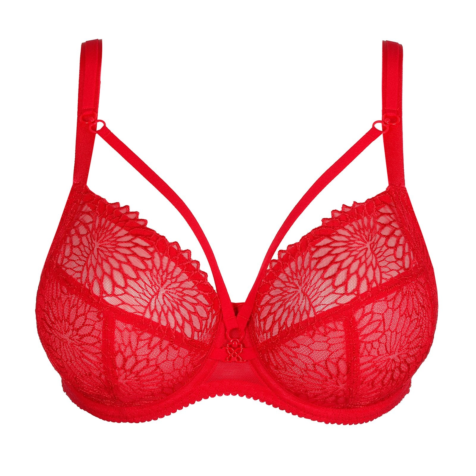 PrimaDonna Sophora Full Cup Bra flat lay in True Red