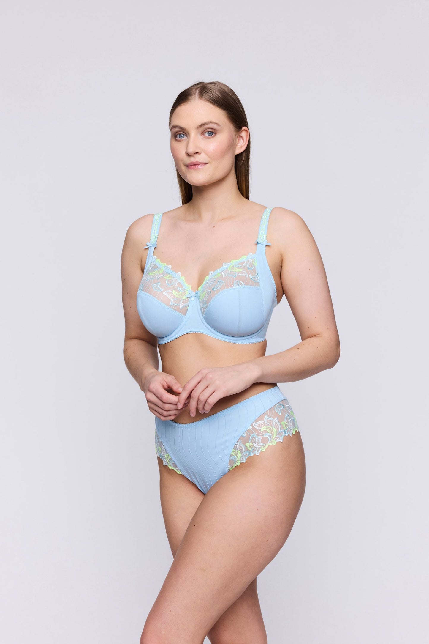 PrimaDonna Deauville Rio Brief on model in Milky Blue