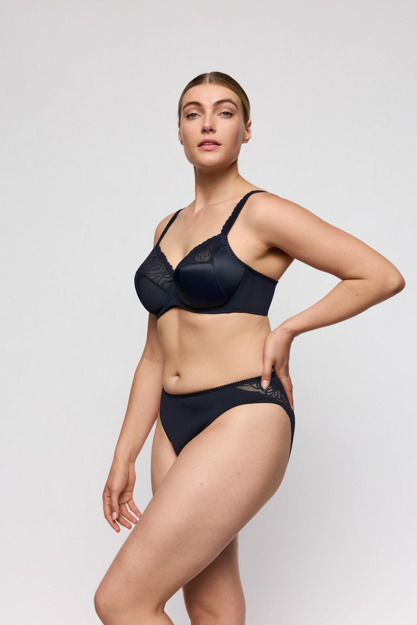PrimaDonna Salerno Rio Brief on model in Midnight Blue