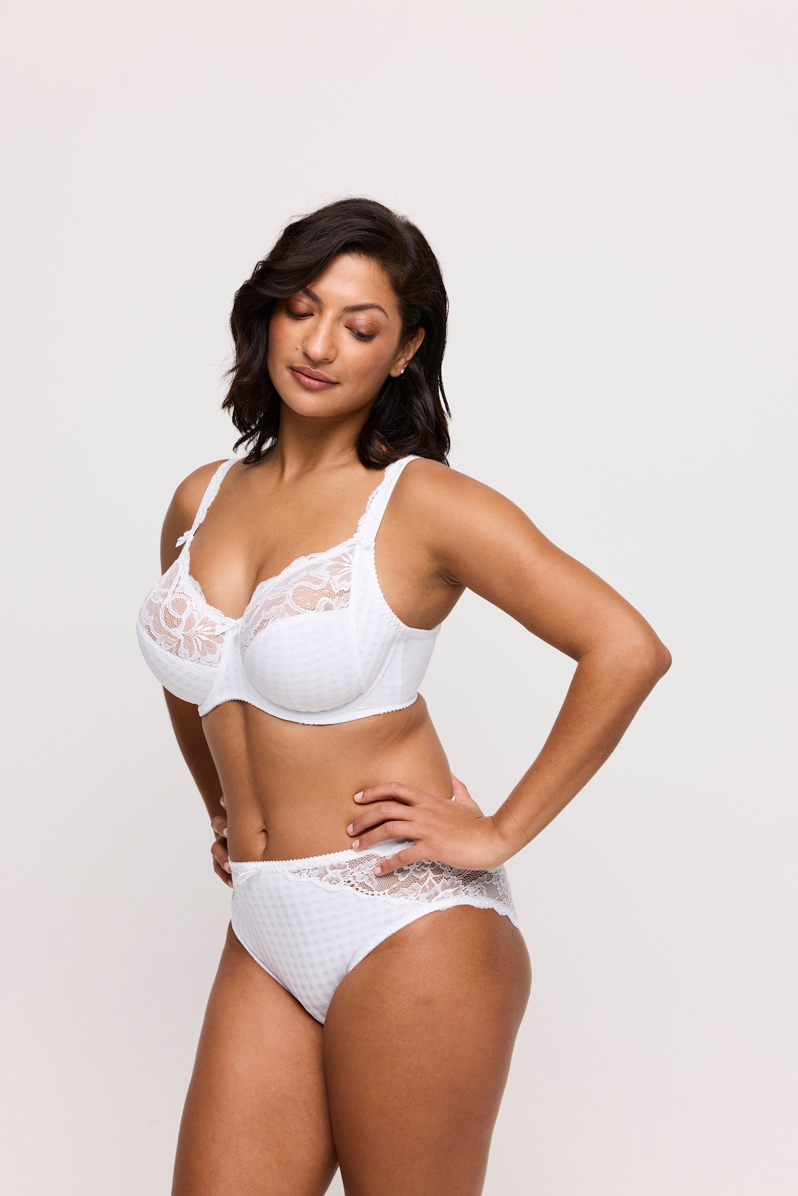 PrimaDonna Madison Full Brief on model in White