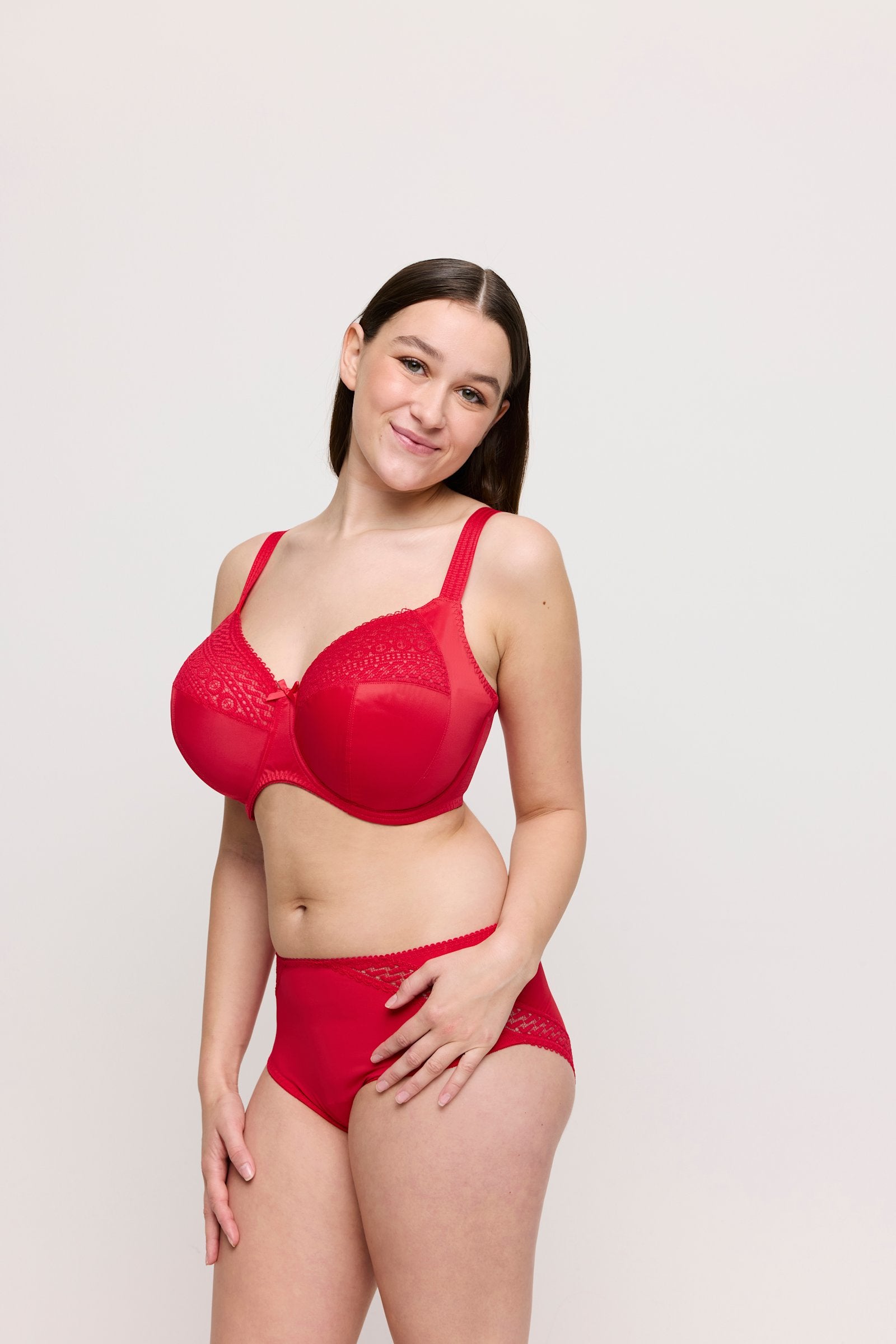 PrimaDonna Montara Full Brief on model in True Red