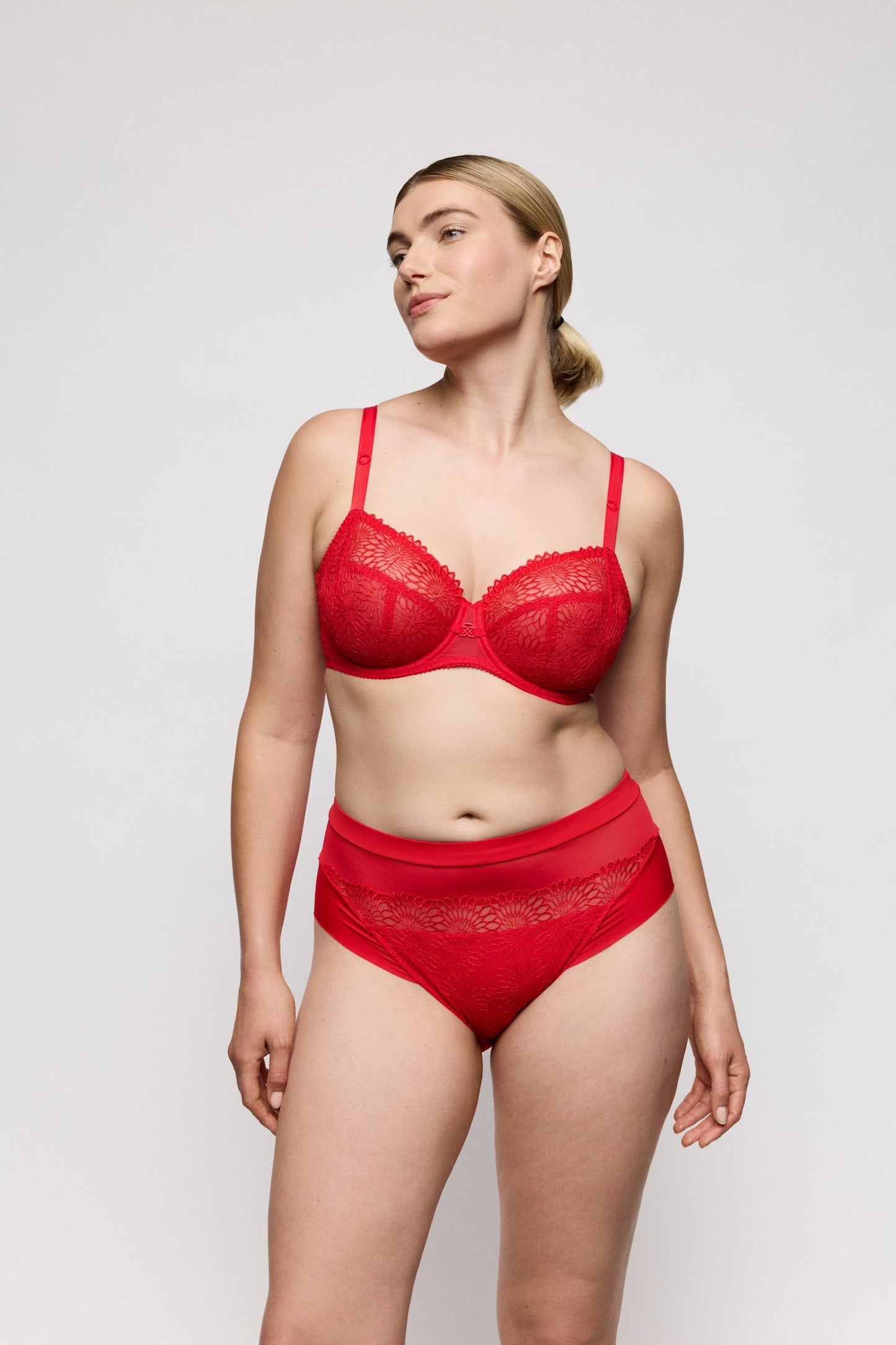 PrimaDonna Sophora Full Brief on model in True Red
