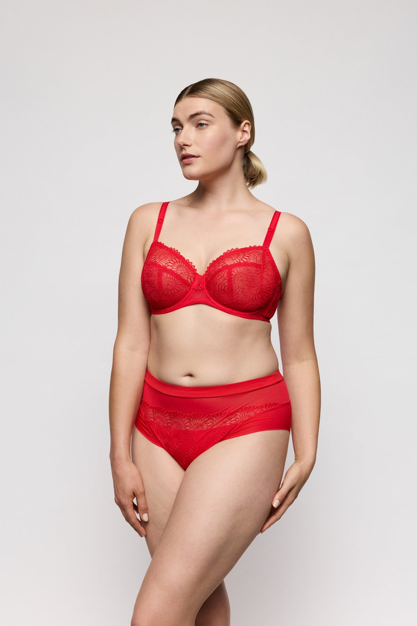 PrimaDonna Sophora Full Brief on model in True Red