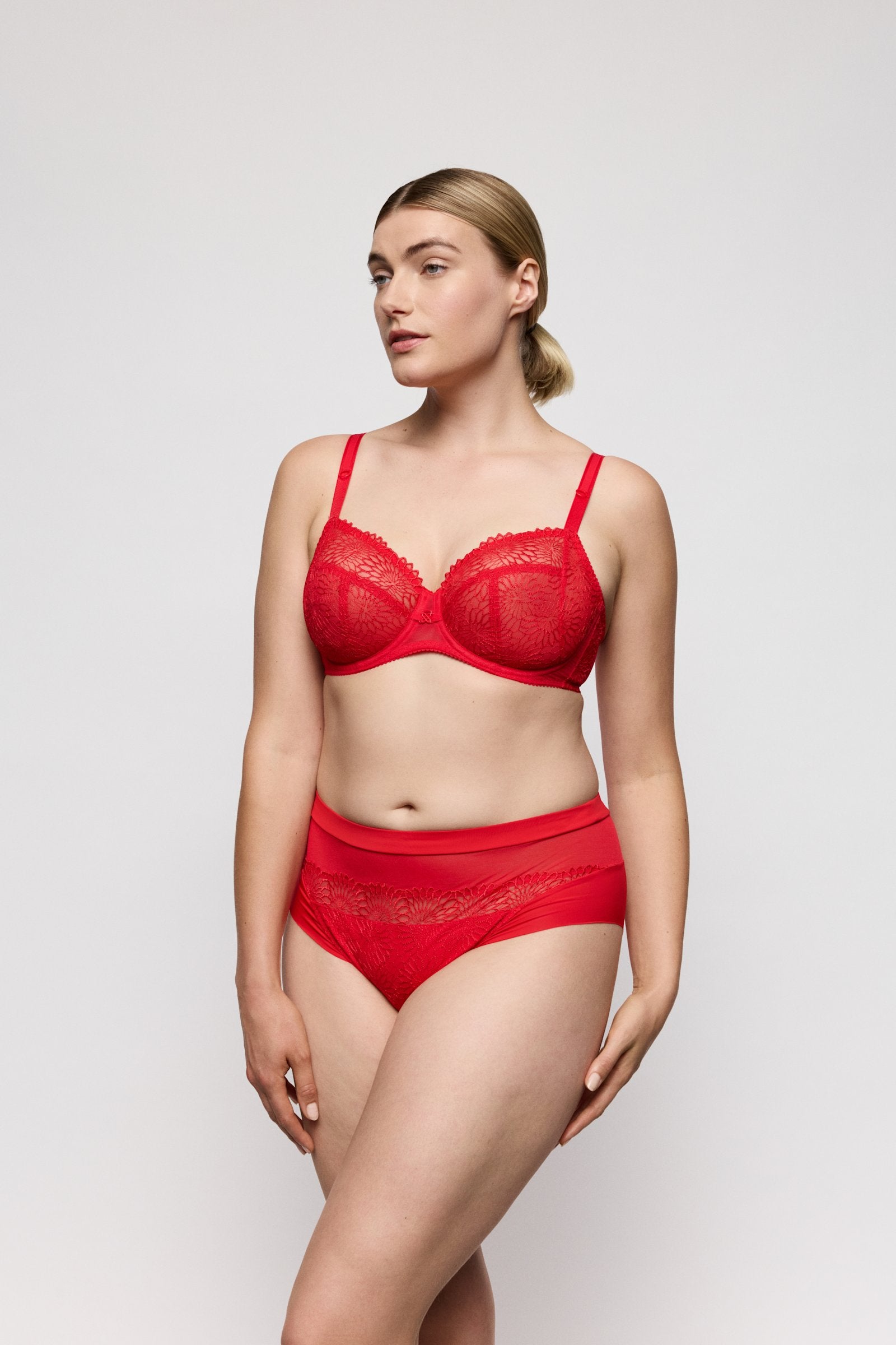 PrimaDonna Sophora Full Brief on model in True Red