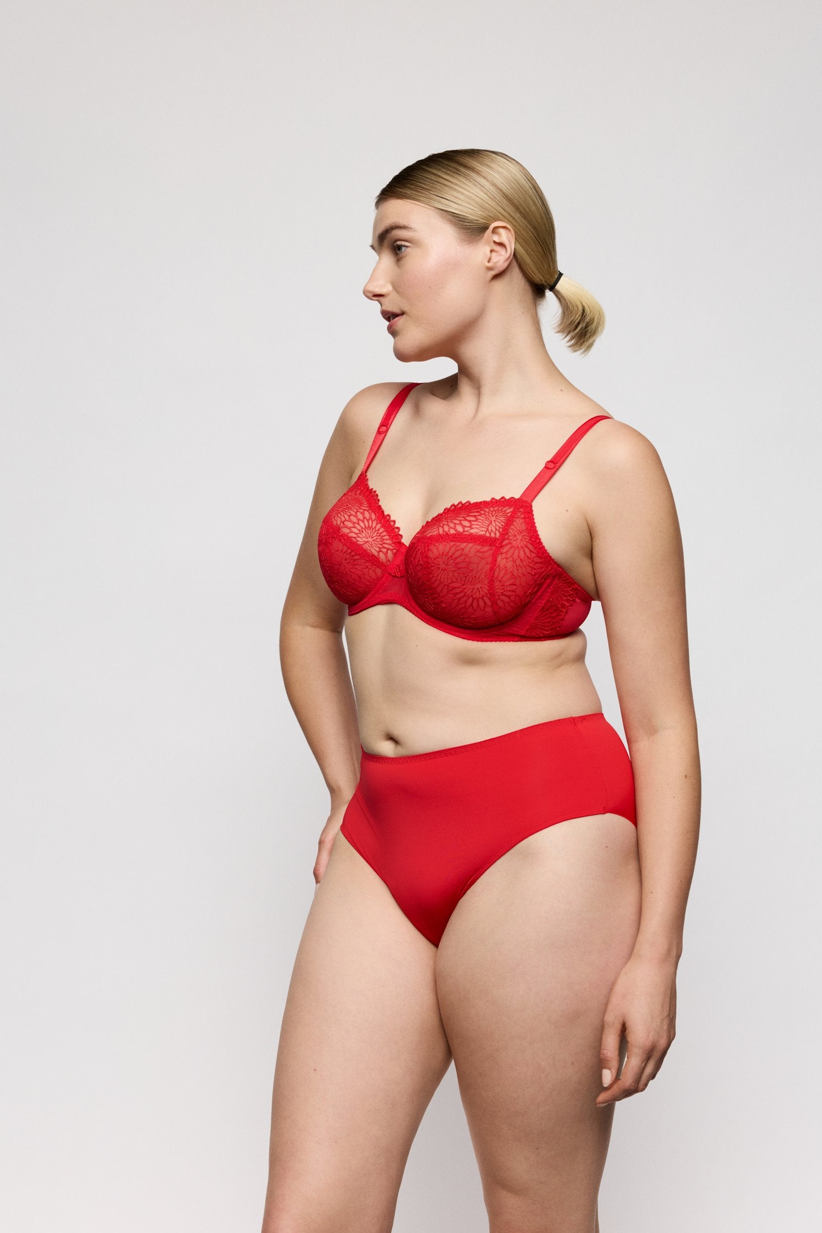 PrimaDonna Sophora Full Brief on model in True Red