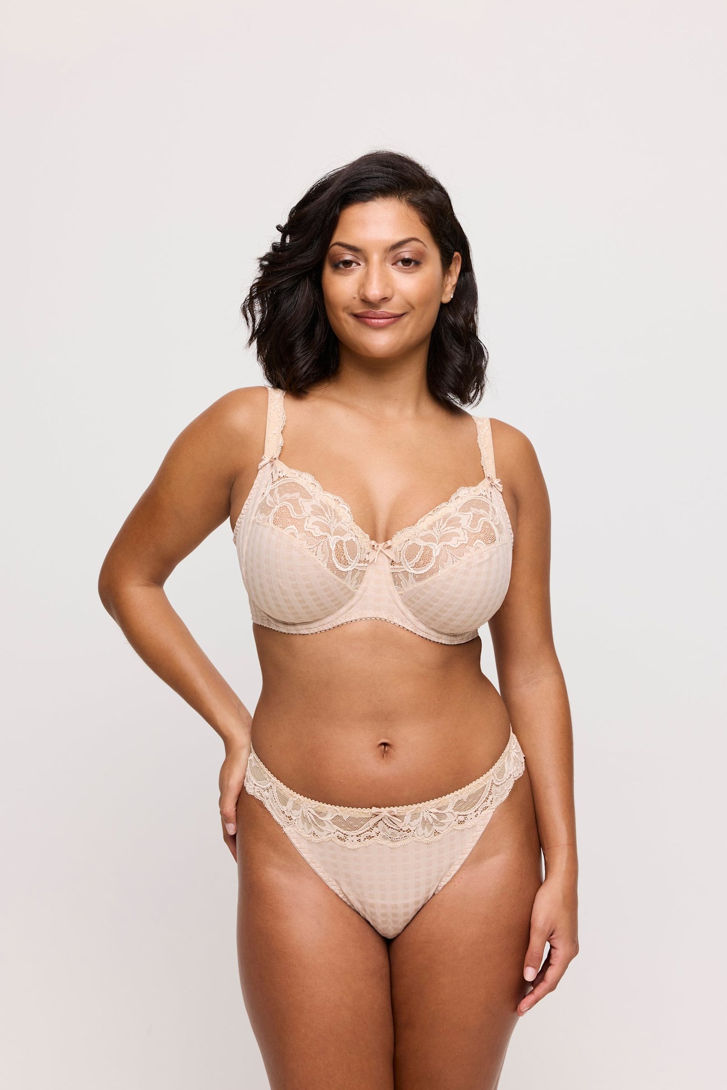 PrimaDonna Madison Thong on model in Caffé Latte