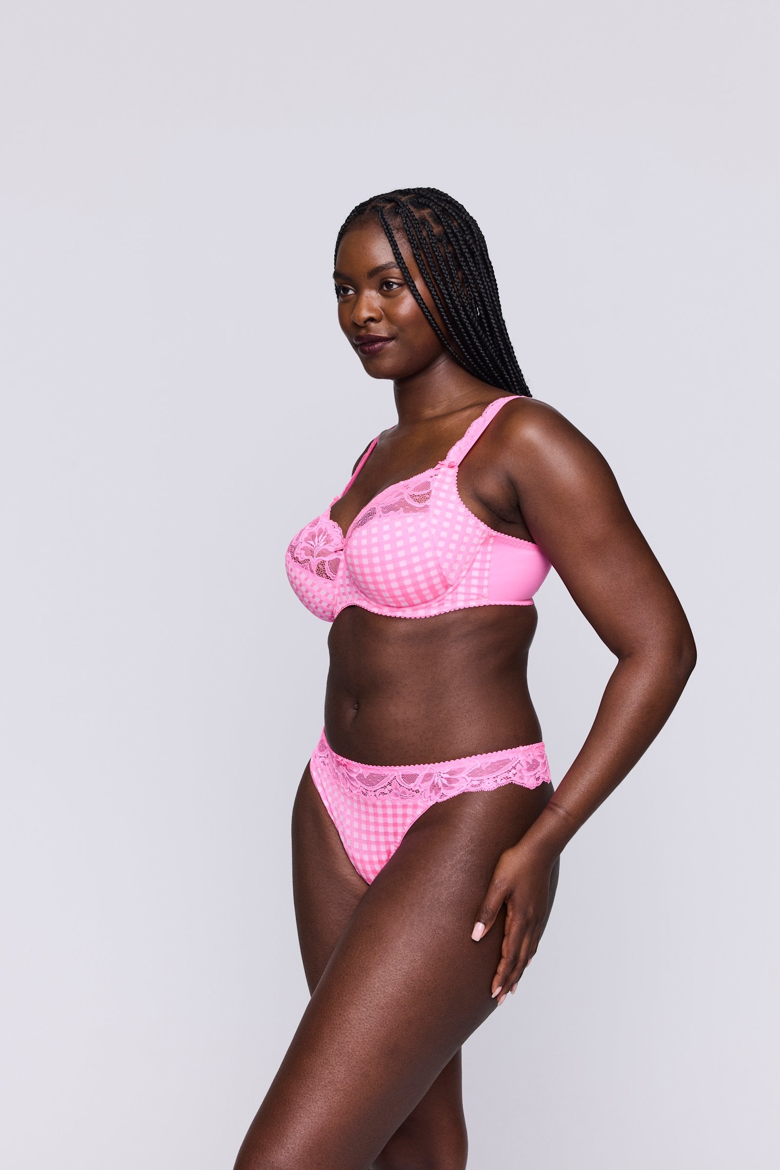 PrimaDonna Madison Thong on model in Pinkissimo