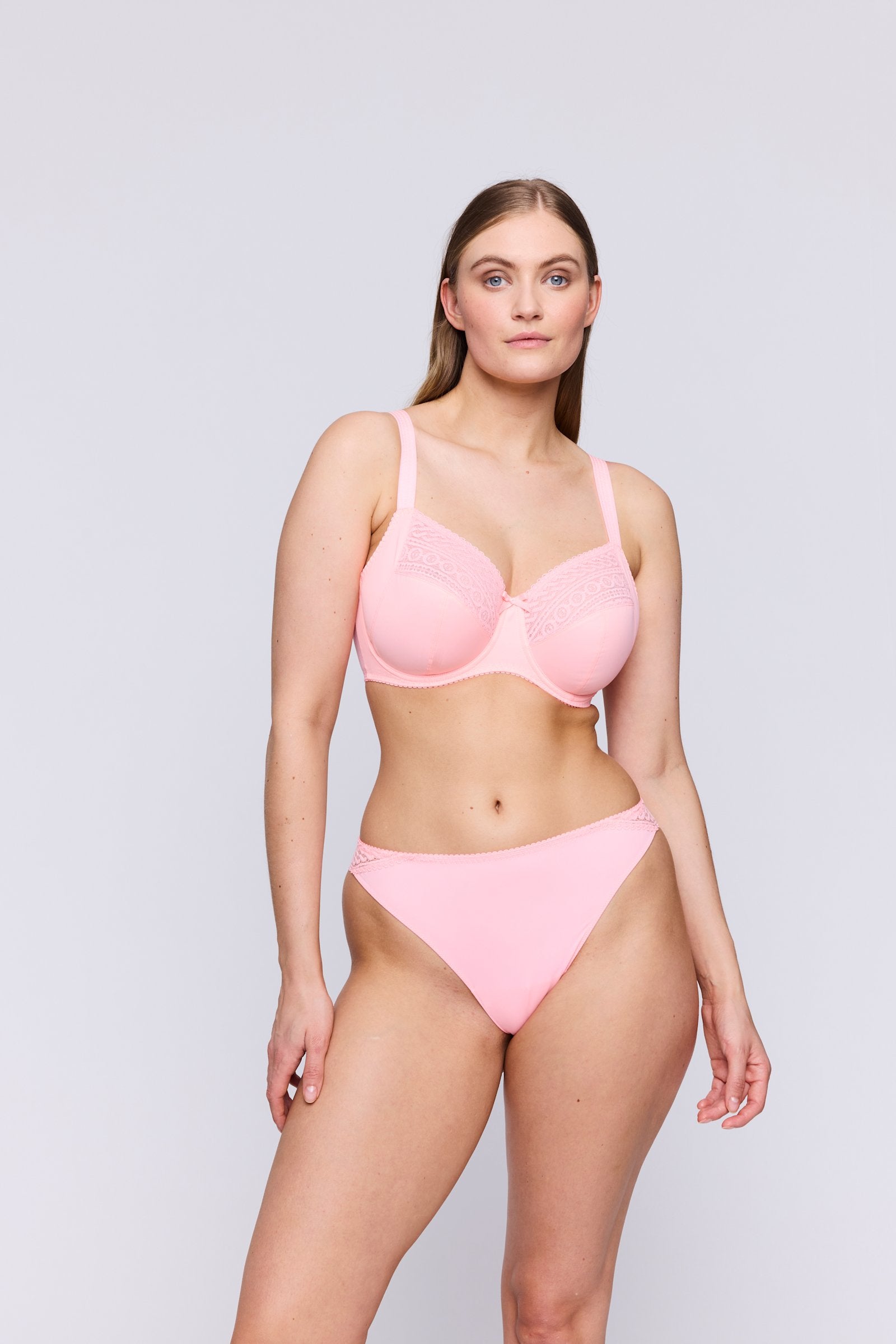 PrimaDonna Montara Thong on model in Pink Parfait