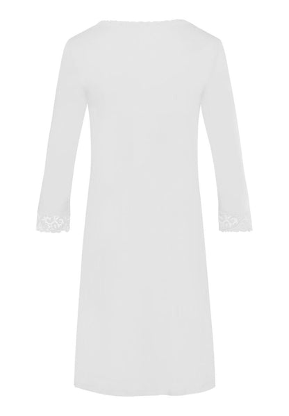 Hanro Basic Moments Nw Moments Nw 3/4 Slv Nightdress 100Cm (077162) White