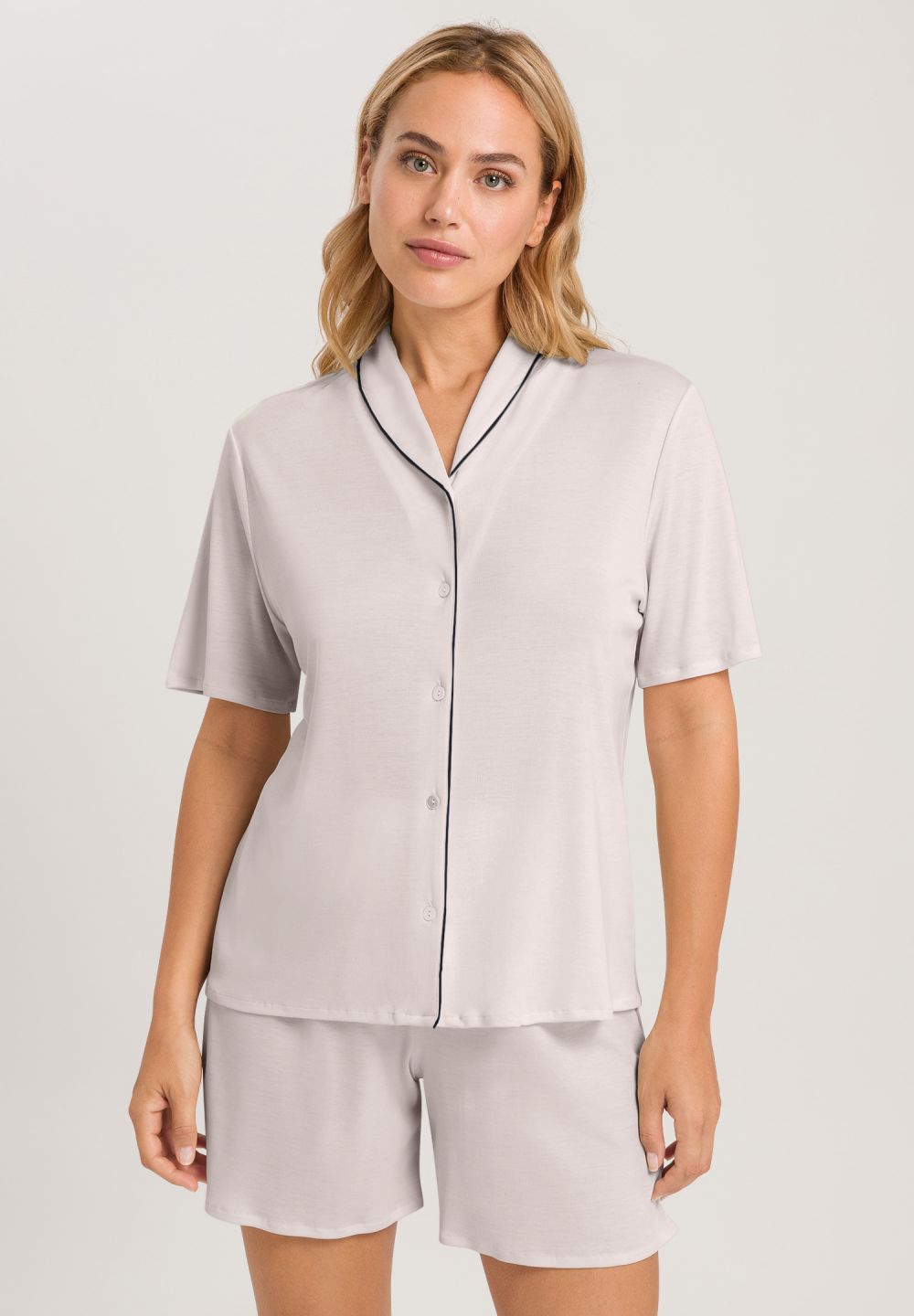 Hanro Basic Natural Comfort Natural Comfort S/Slv Pajama (077977) Almond