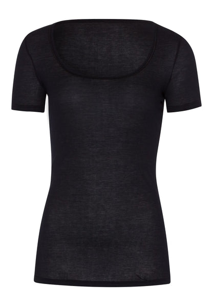 Hanro Basic Ultralight Ultralight S/Slv Shirt (071827) Black
