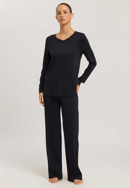 Hanro Basic Moments Nw Moments Nw L/Slv Pajama (077041) Black