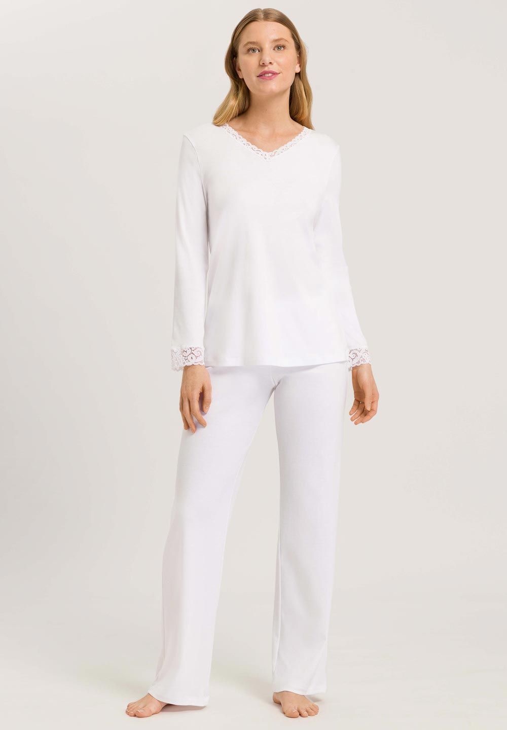 Hanro Basic Moments Nw Moments Nw L/Slv Pajama (077041) White