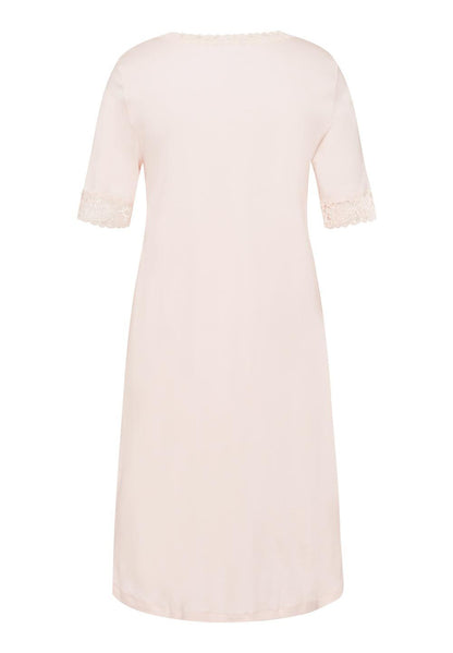Hanro Basic Moments Nw Moments Nw S/Slv Nightdress 100 Cm (077040) Crystal Pink