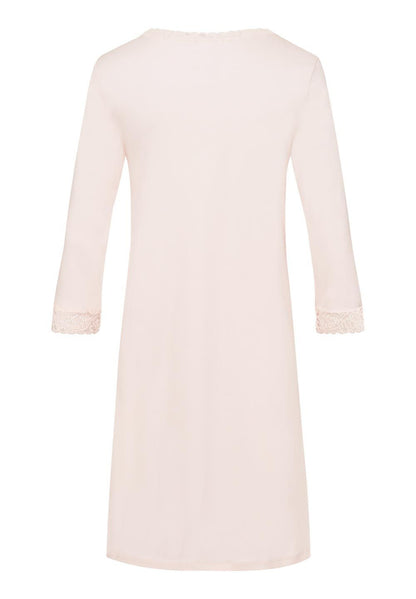 Hanro Basic Moments Nw Moments Nw 3/4 Slv Nightdress 100Cm (077162) Crystal Pink